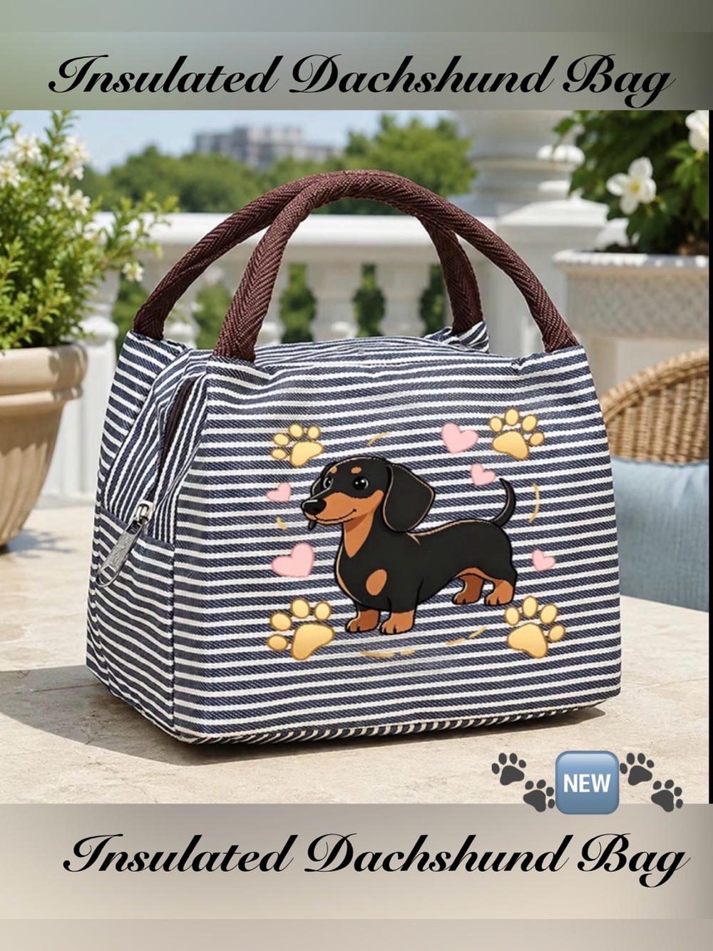Insulated Dachshund Lunch Bag - NEW in original packaging